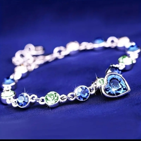 Heart of Ocean Crystal Bracelet - Picture 3 of 6